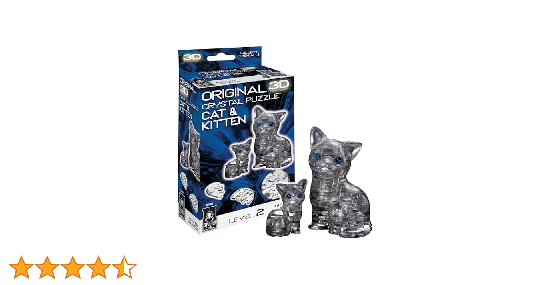 Amazon | BePuzzled 社製 立体的なクリスタルパズル 猫と子猫